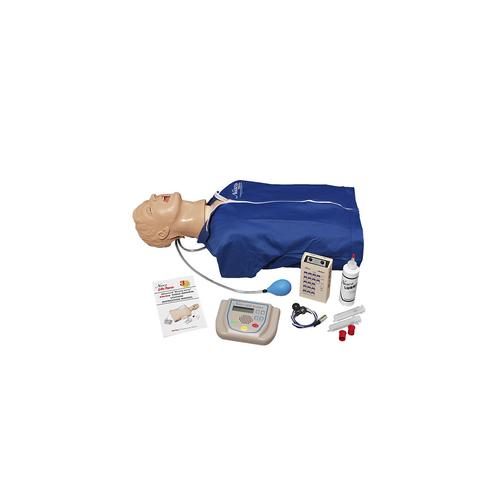 Paplašināts “Airway Larry” torss ar defibrilācijas funkcijām, EKG simulāciju un AED apmācību