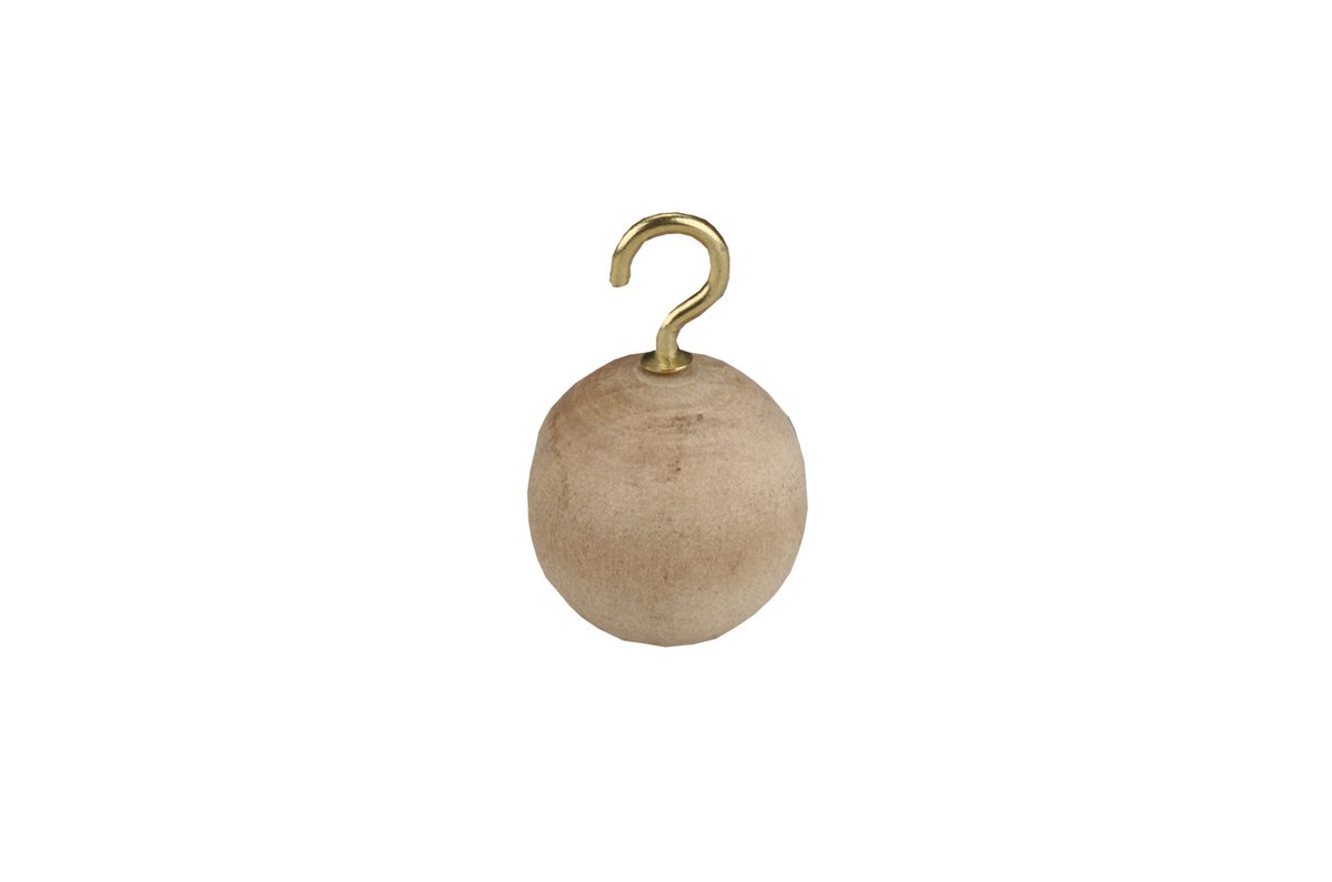 Pendulum Bob, Wooden Ball with Hook