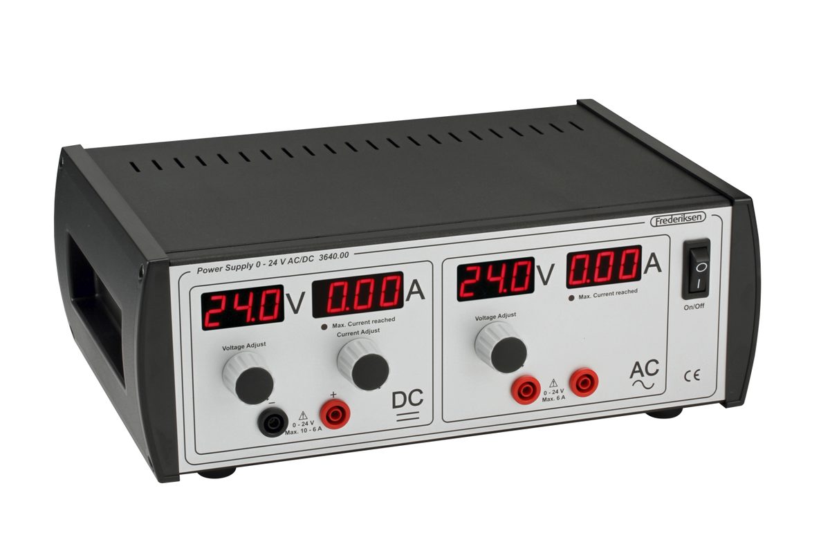 Power supply, 0–24 V, 0–10 A