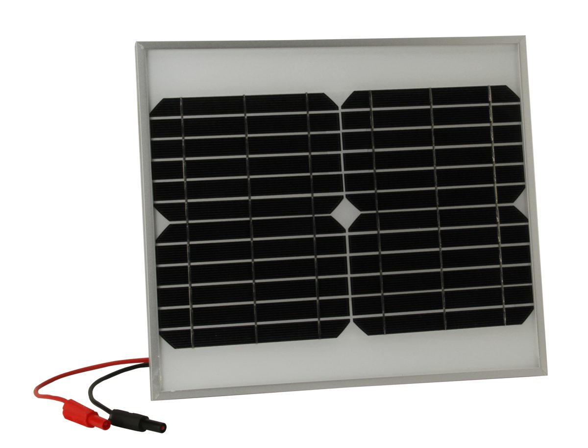 Solar Panel, 10 W, 12 V, Monocrystalline, 24 Cells