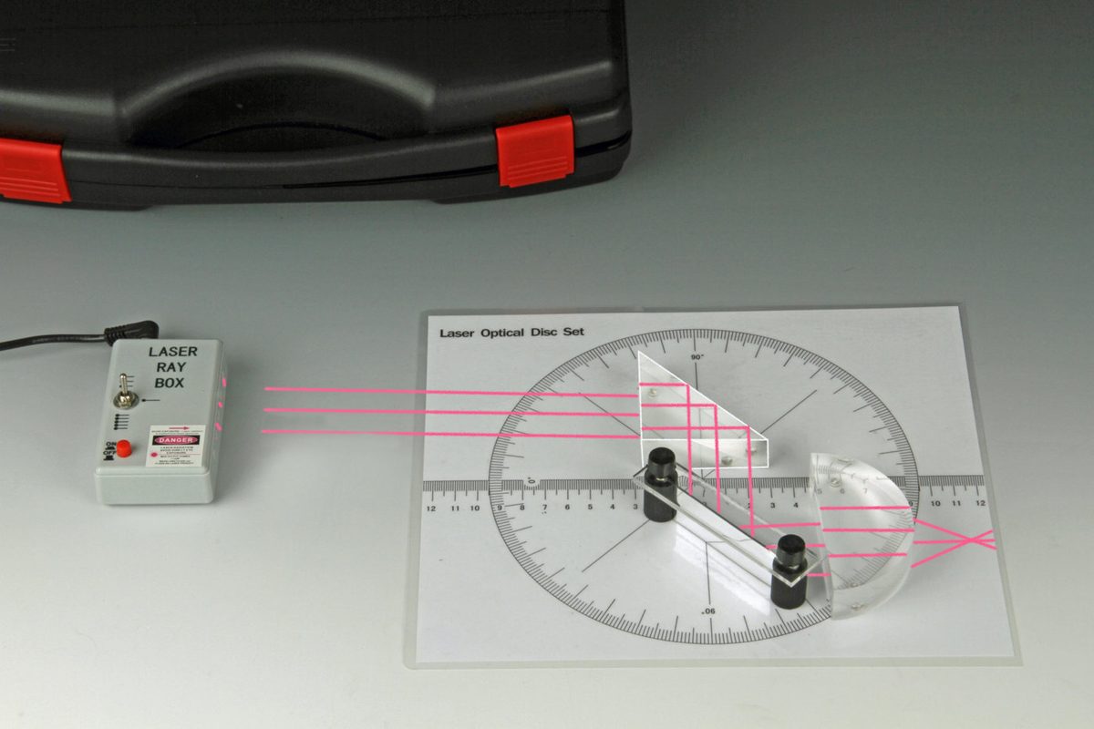 Laser Ray Box ar lēcu šķēlumiem