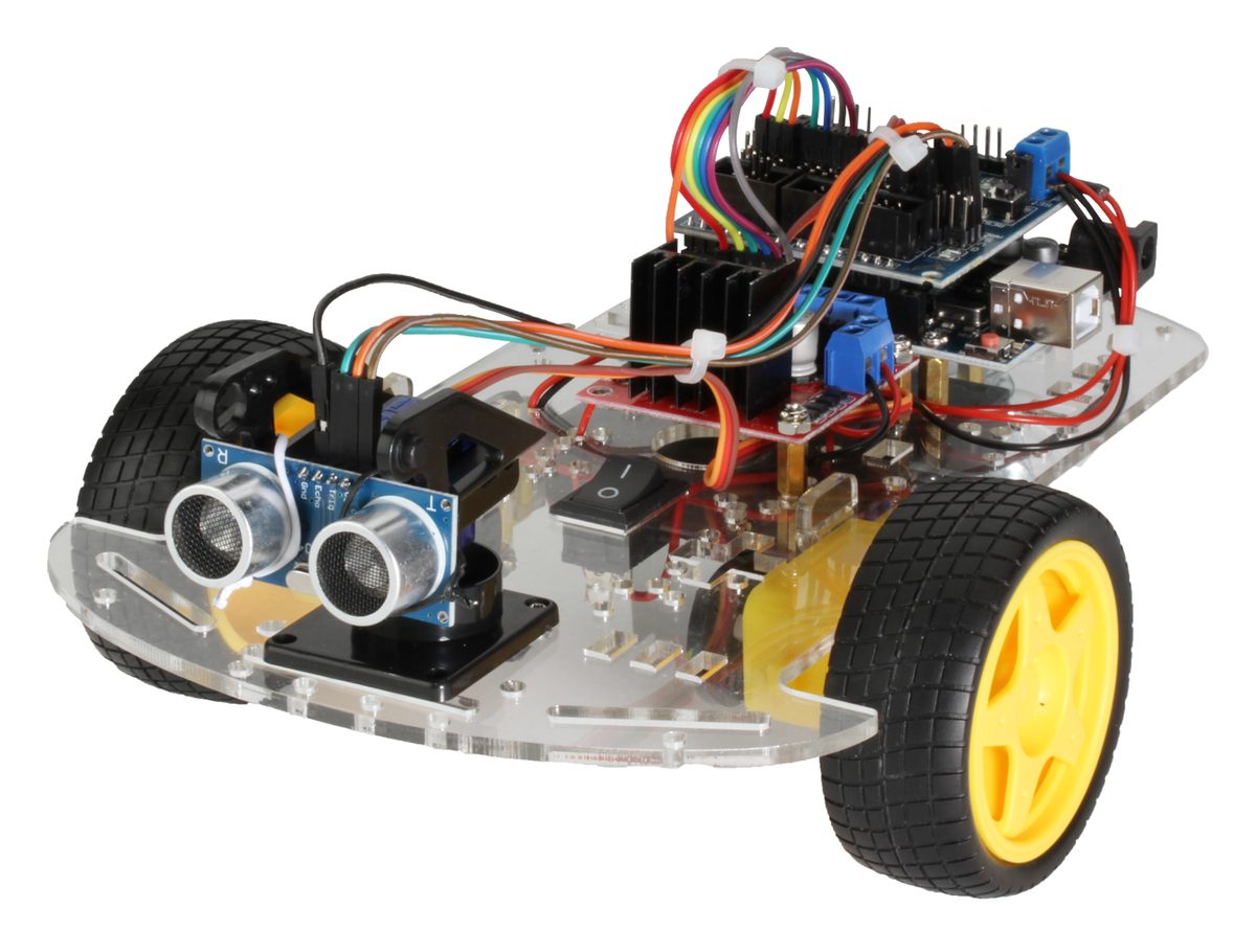 Robot Car with 2 Motors, UNO Controller and Components