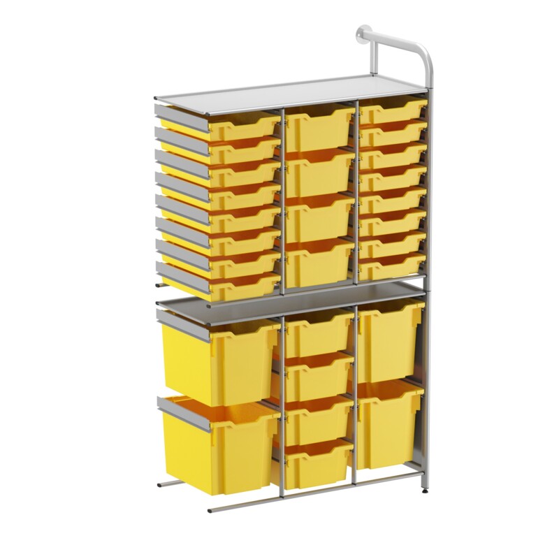 Callero Custom augsta Flexi-Store pievienojamais modulis 16 seklā un 8 dziļā un 4 Jumbo paplātes