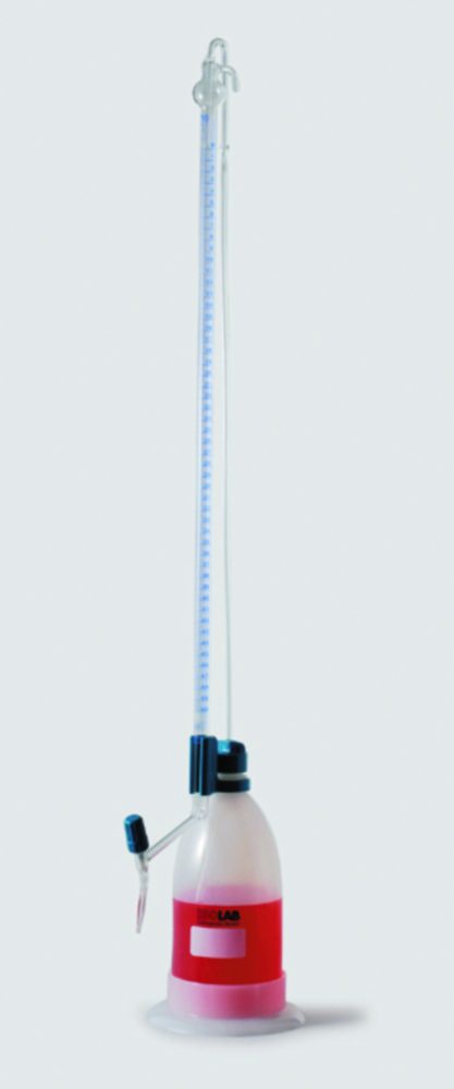 Automātiskās biretes, Šillinga tipa, borsilikāta stikls 3.3/PE-LD