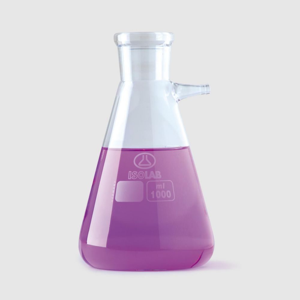 Erlenmeijera formas filtrēšanas kolbas no borsilikāta stikla 3.3