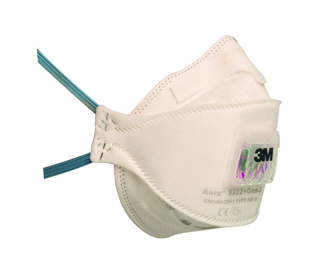 Aura™ 9300+Gen3 sērijas respiratori, salokāmas maskas