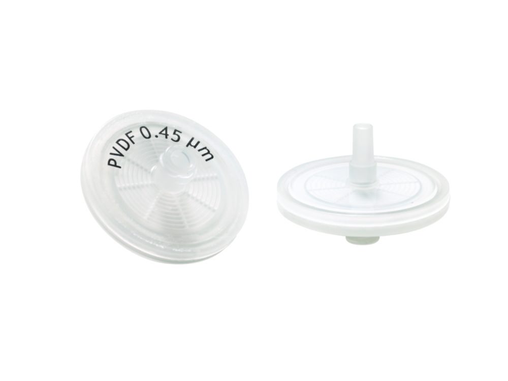 šļirces filtrs PVDF, polivinilidēnfluorīds