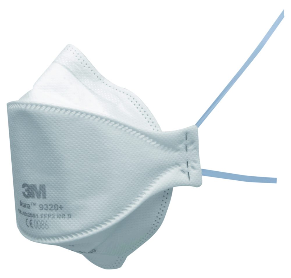 Aura™ 9300+ sērijas respiratori, salokāmas maskas