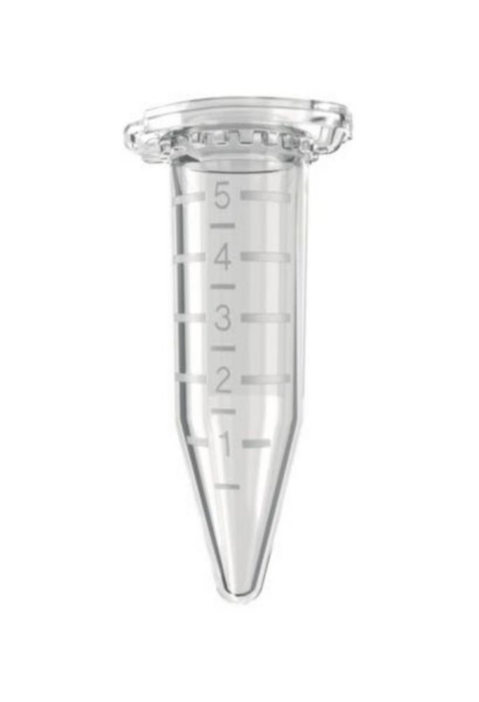 Tubes® mēģenes 5,0 ml, PP, ar eņģu vāciņu