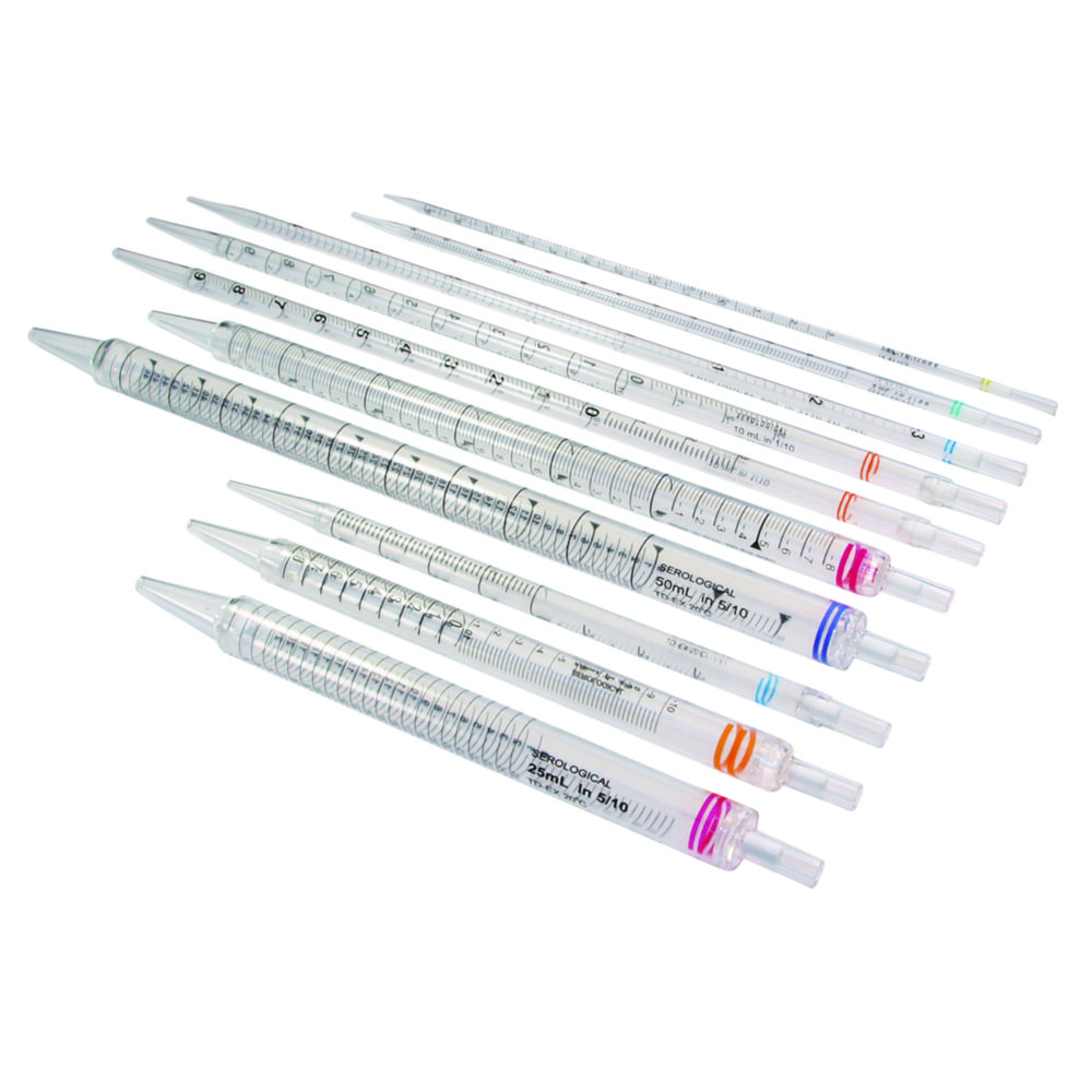 seroloģiskās pipetes, PS, sterilas