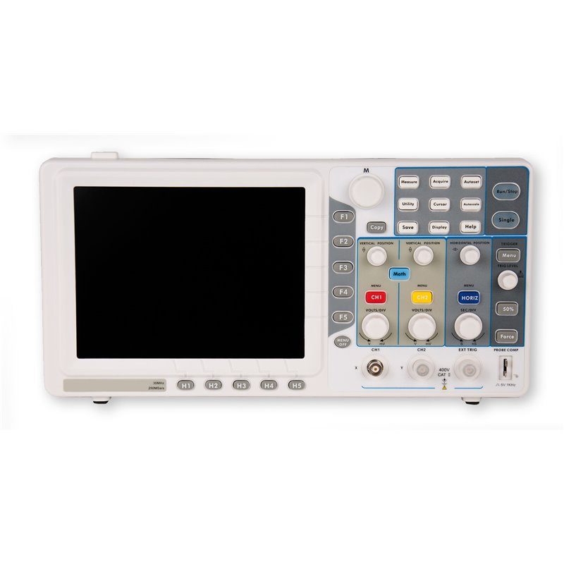 Osciloskops, divkanālu, 30 MHz, VGA
