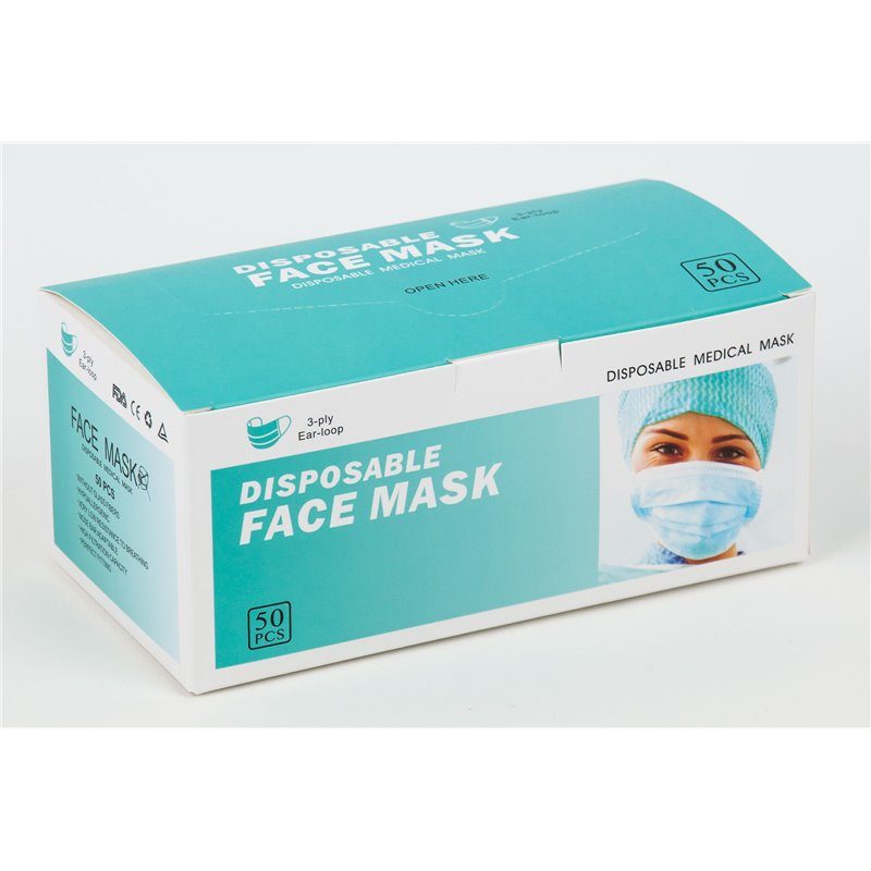 Three-Layer Mouth and Nose Masks, 50 pcs.