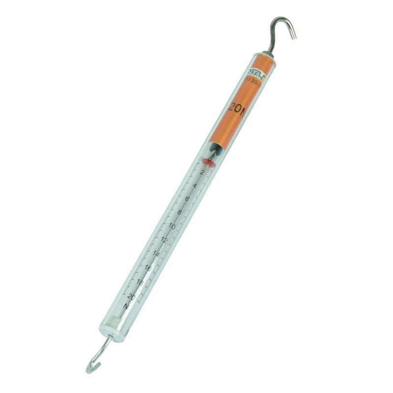 Dynamometer, 20 N, transparent, orange