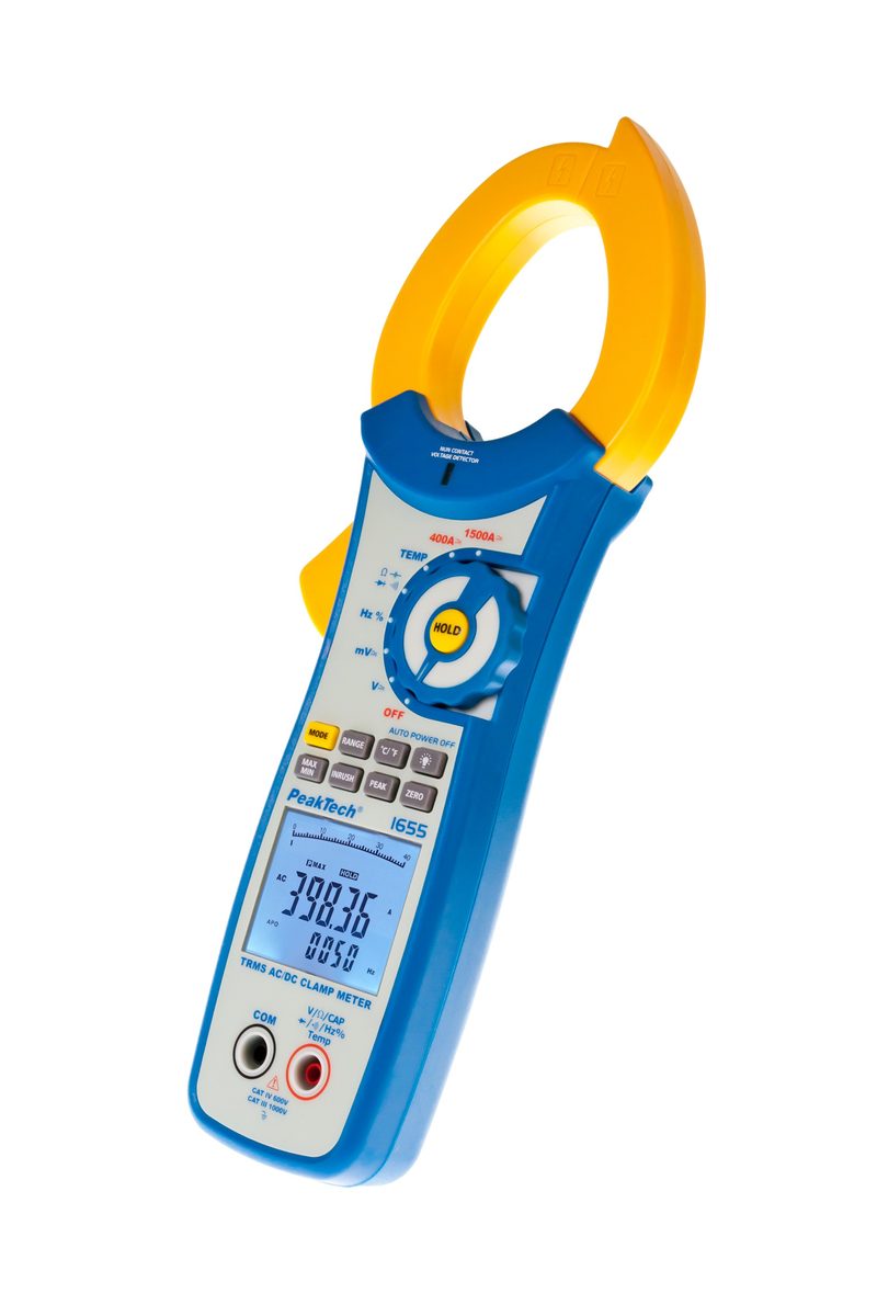 True RMS clamp meter, 40,000 counts, 1500 A AC/DC, P 1655