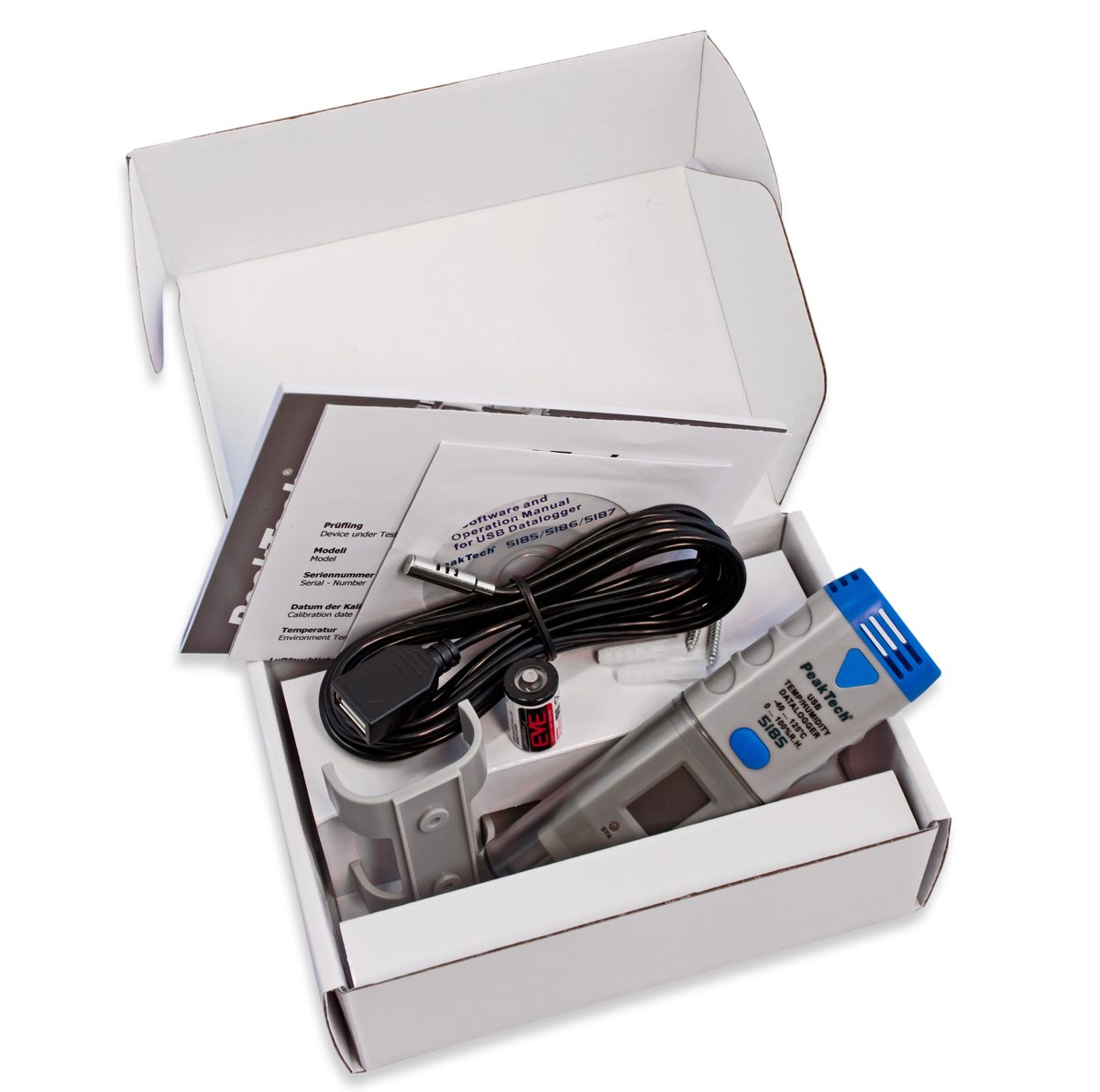 USB data logger for temperature and humidity, P 5185