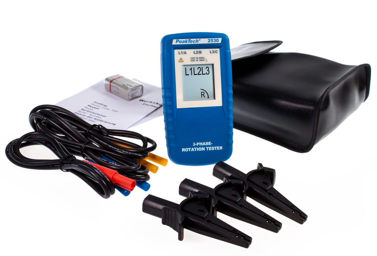 3-phase rotation indicator with LCD display, P 2530