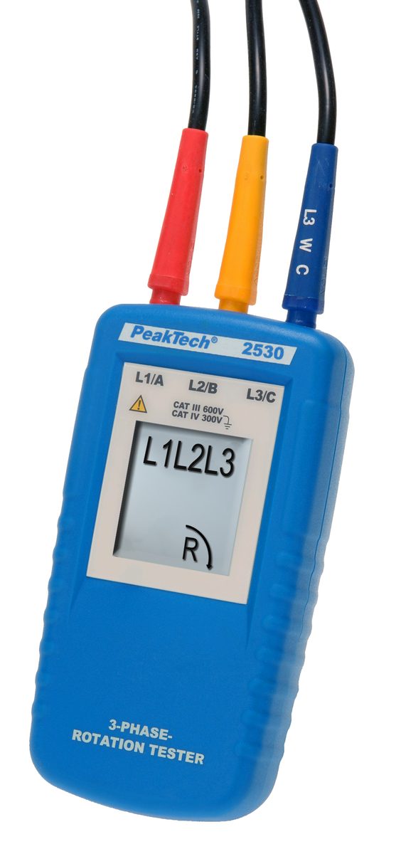 3-phase rotation indicator with LCD display, P 2530