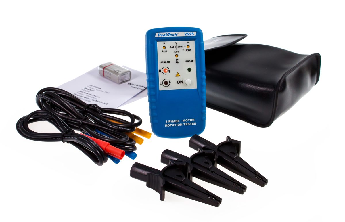 3-phase motor rotation indicator, LED display, P 2525