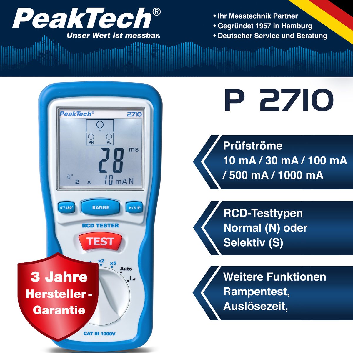 Digital RCD tester, P 2710
