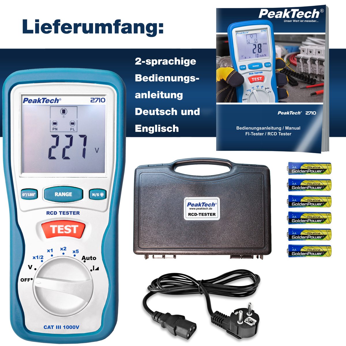 Digital RCD tester, P 2710