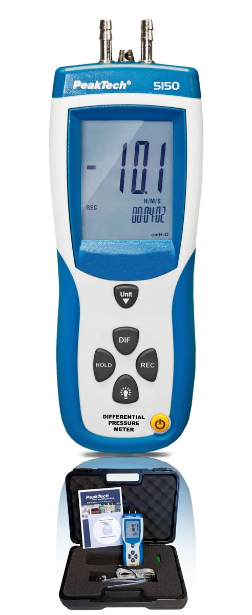 Differential pressure meter with USB, P 5150