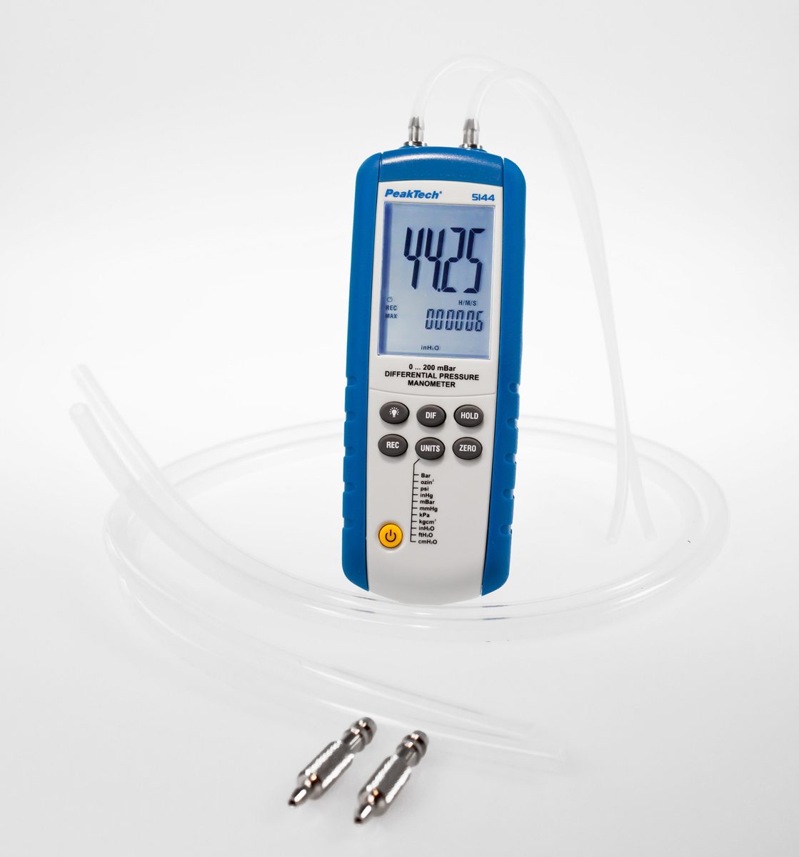 Differential pressure meter, 0 … 200 mbar, with USB, P 5144