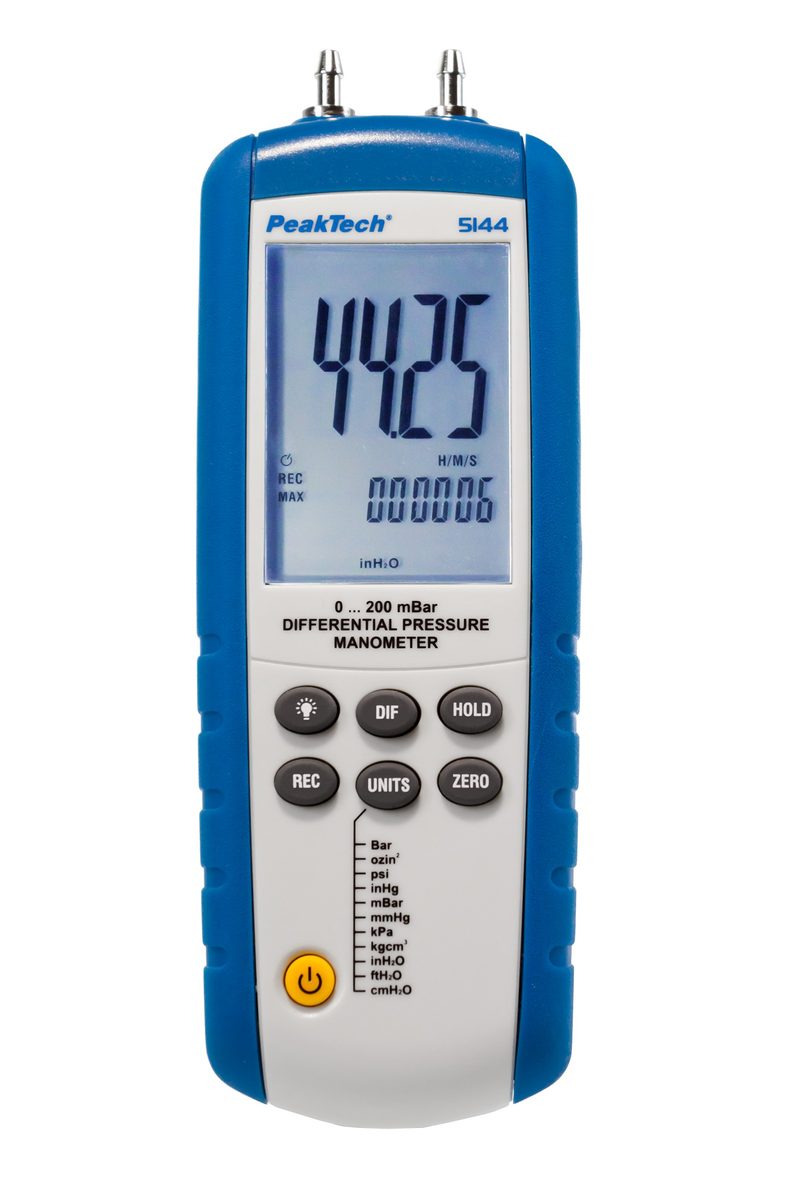 Differential pressure meter, 0 … 200 mbar, with USB, P 5144