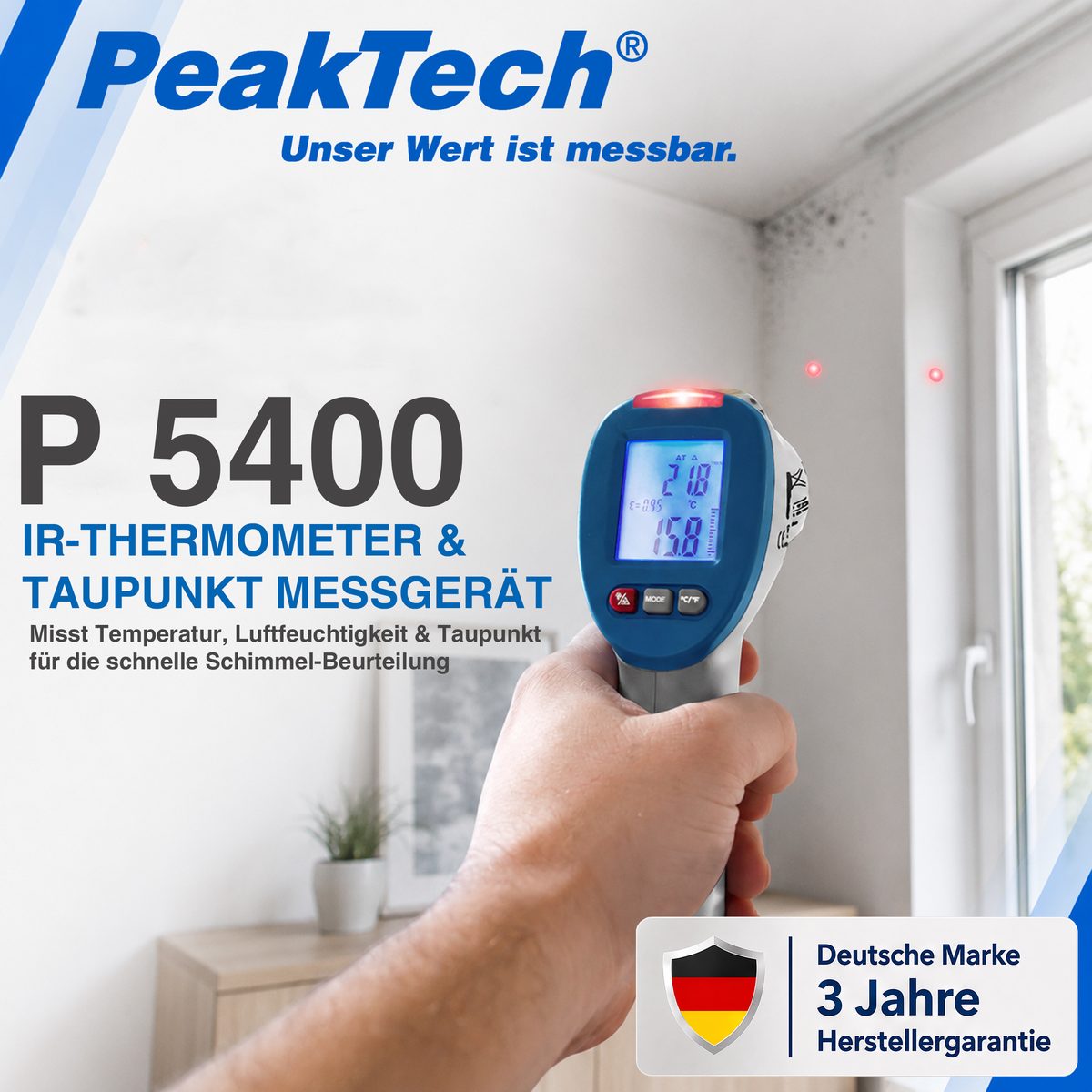 Инфракрасный термометр и измеритель точки росы, −50…+260 °C, P 5400