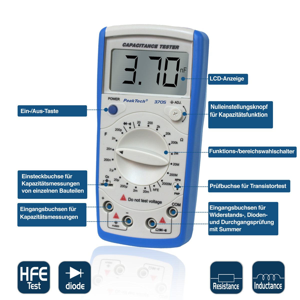Цифровой измеритель ёмкости, P 3705
