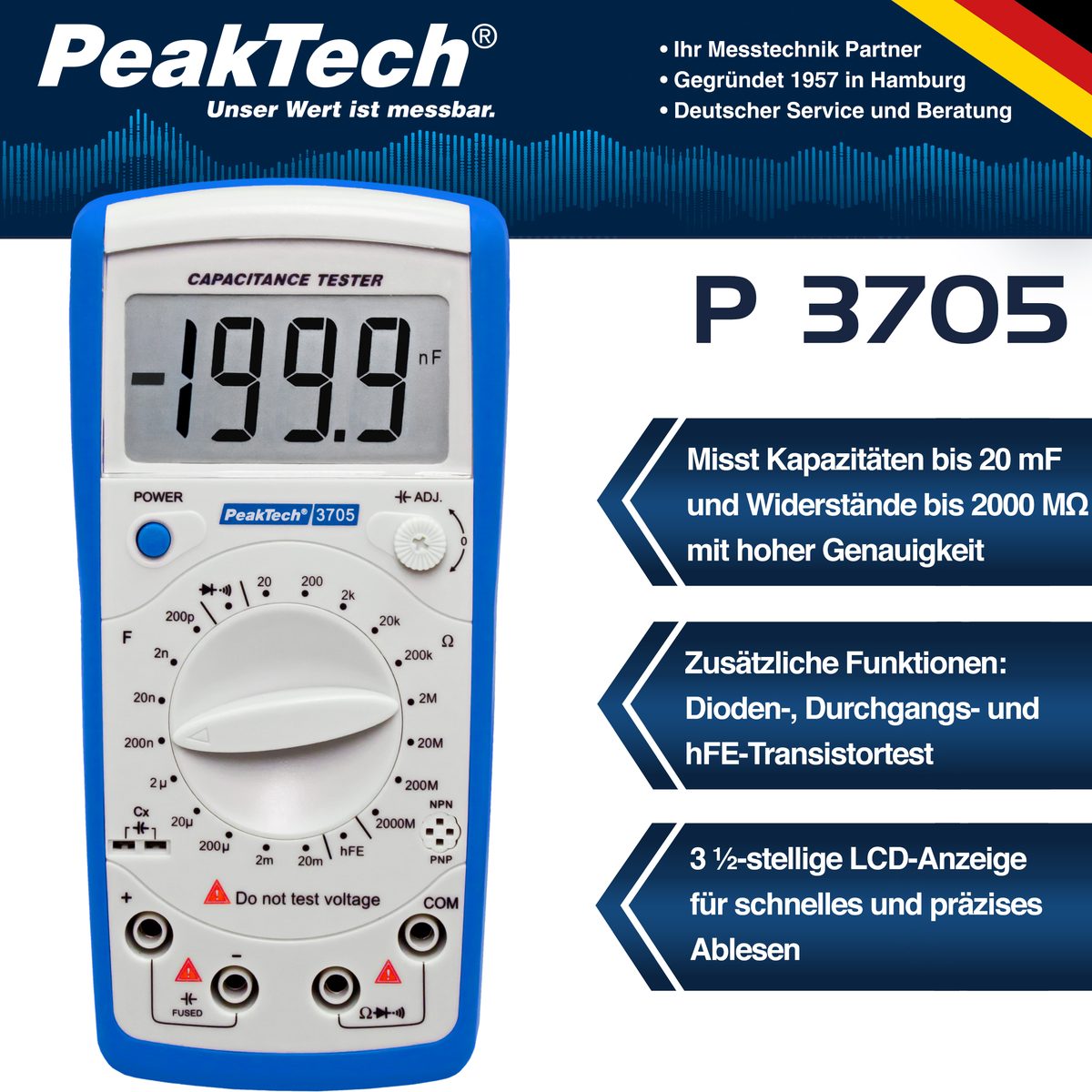 Цифровой измеритель ёмкости, P 3705
