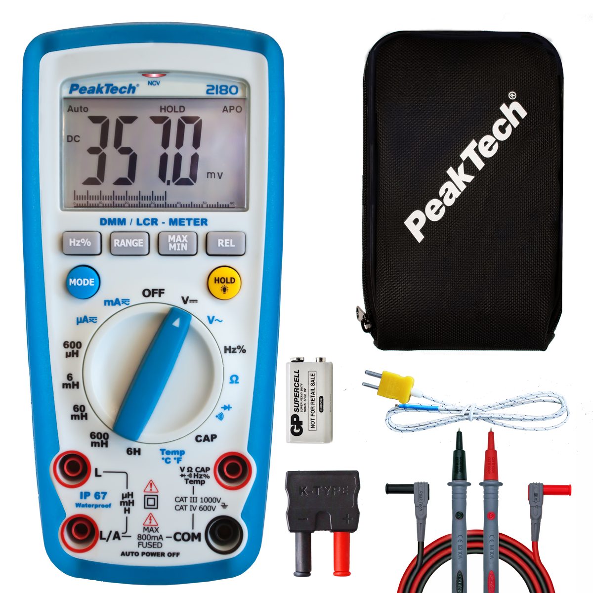 Digital multimeter with LCR meter, 6,000 counts, P 2180