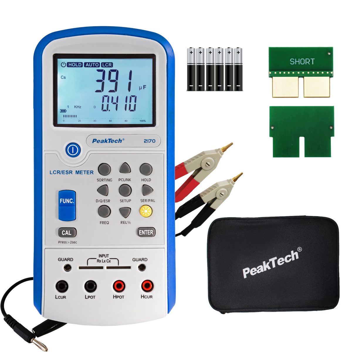 LCR-/ESR-Meter, 100 Hz - 100 kHz, with USB, P 2170