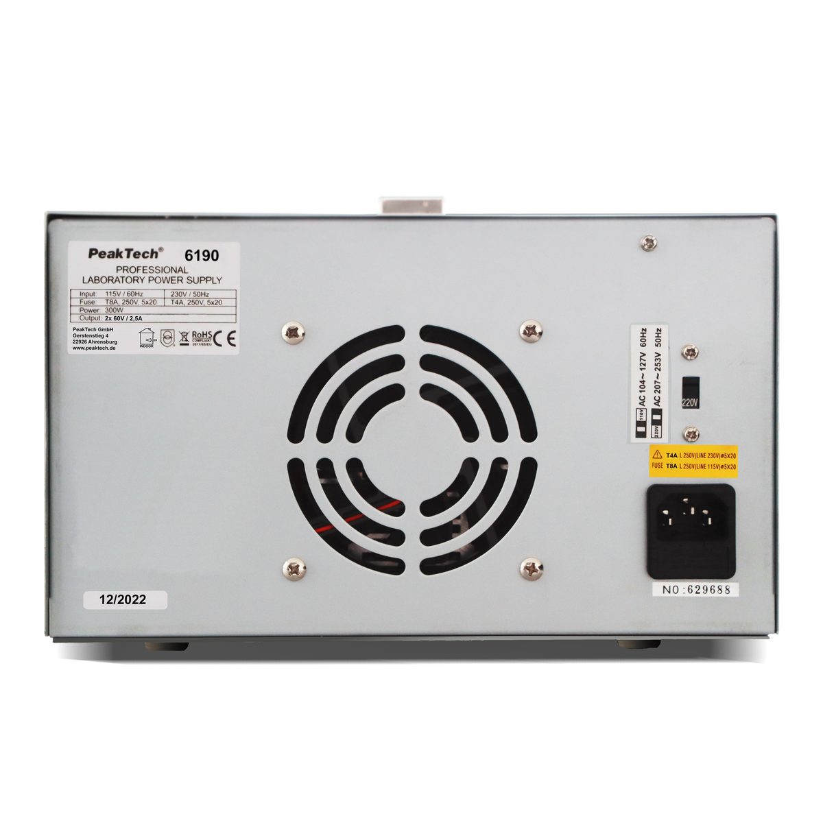 Laboratorijas barošanas avots 2 × 0-60 V / 0-2,5 A DC & USB, P 6190
