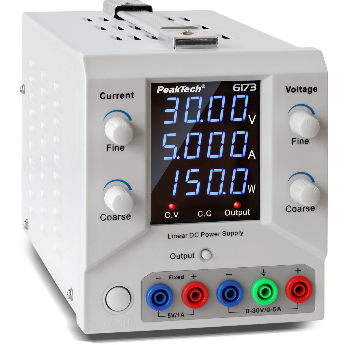 Laboratory power supply 0-30 V / 0-5 A DC & USB, P 6173