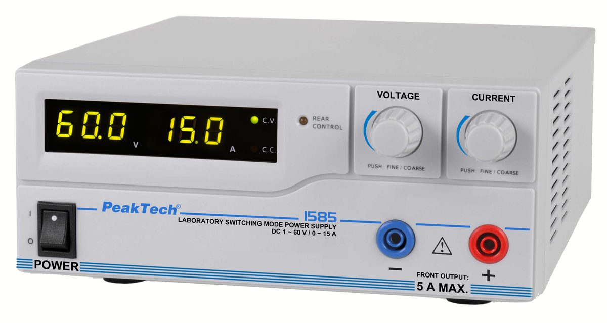 Laboratory power supply DC 1 - 60V / 0 - 15A & USB, P 1585