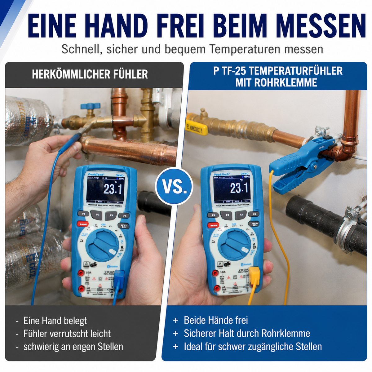 Clamp Temperature Probe, -20 °C … + 200°C, P TF-25