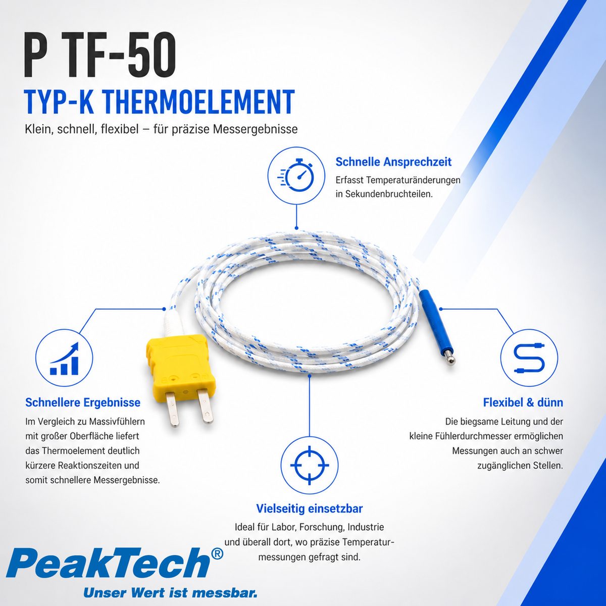 Measuring bead probe, -50... +250°C, P TF-50