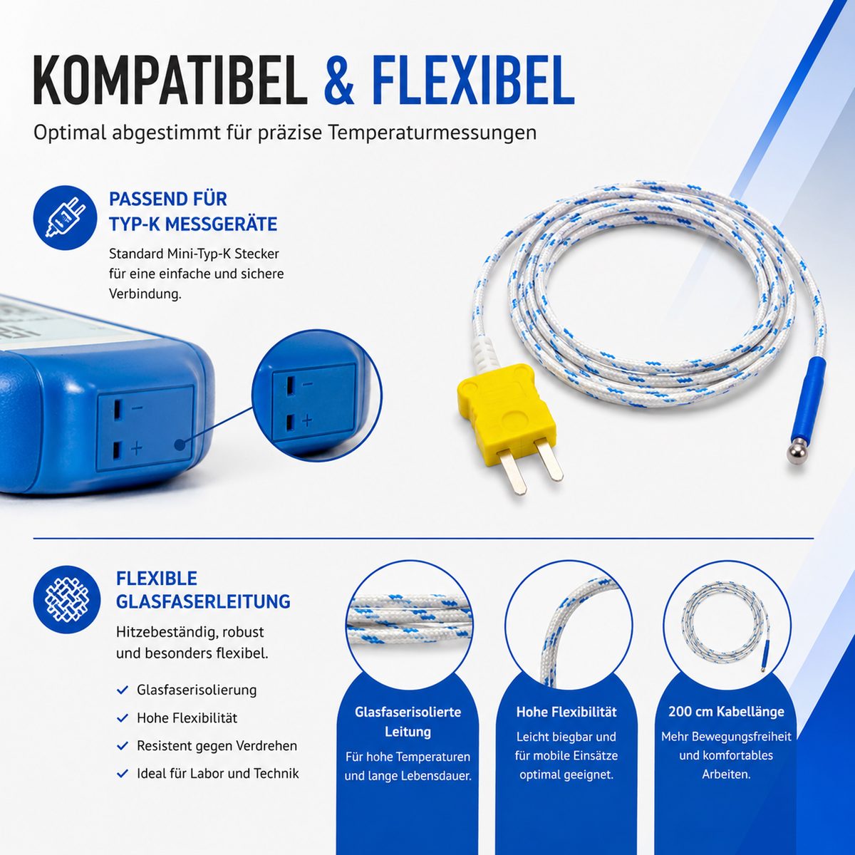 Measuring bead probe, -50... +250°C, P TF-50