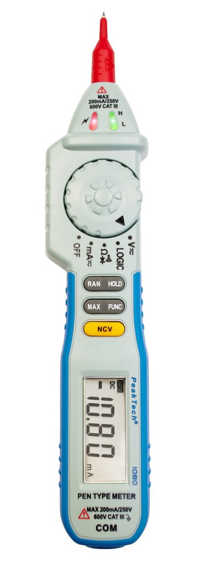 Pildspalvas tipa multimetrs, 600 V AC/DC, 2000 vienību indikācija, P 1080