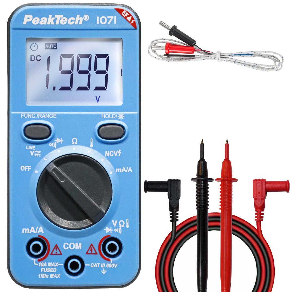Multimeter, 600 V AC/DC, NCV and LIVE test, P 1071