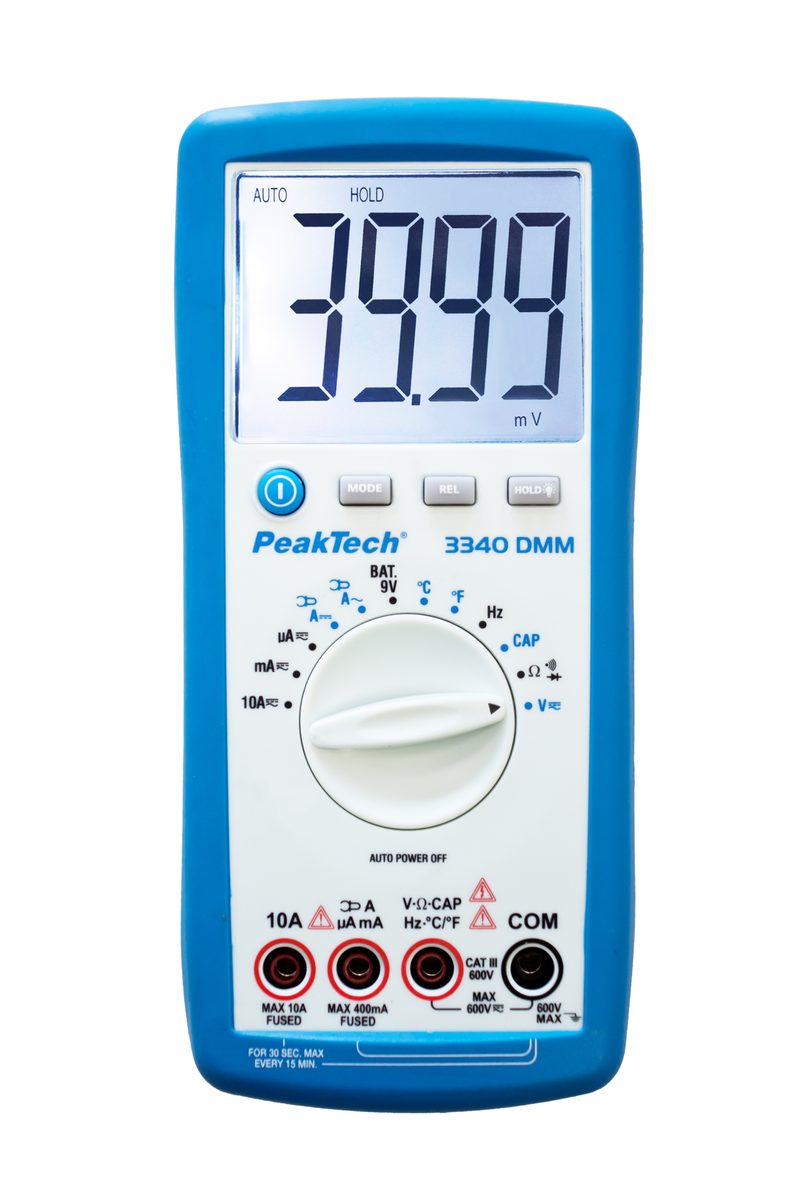 Digital multimeter, 4000 counts, 600 V AC/DC, P 3340