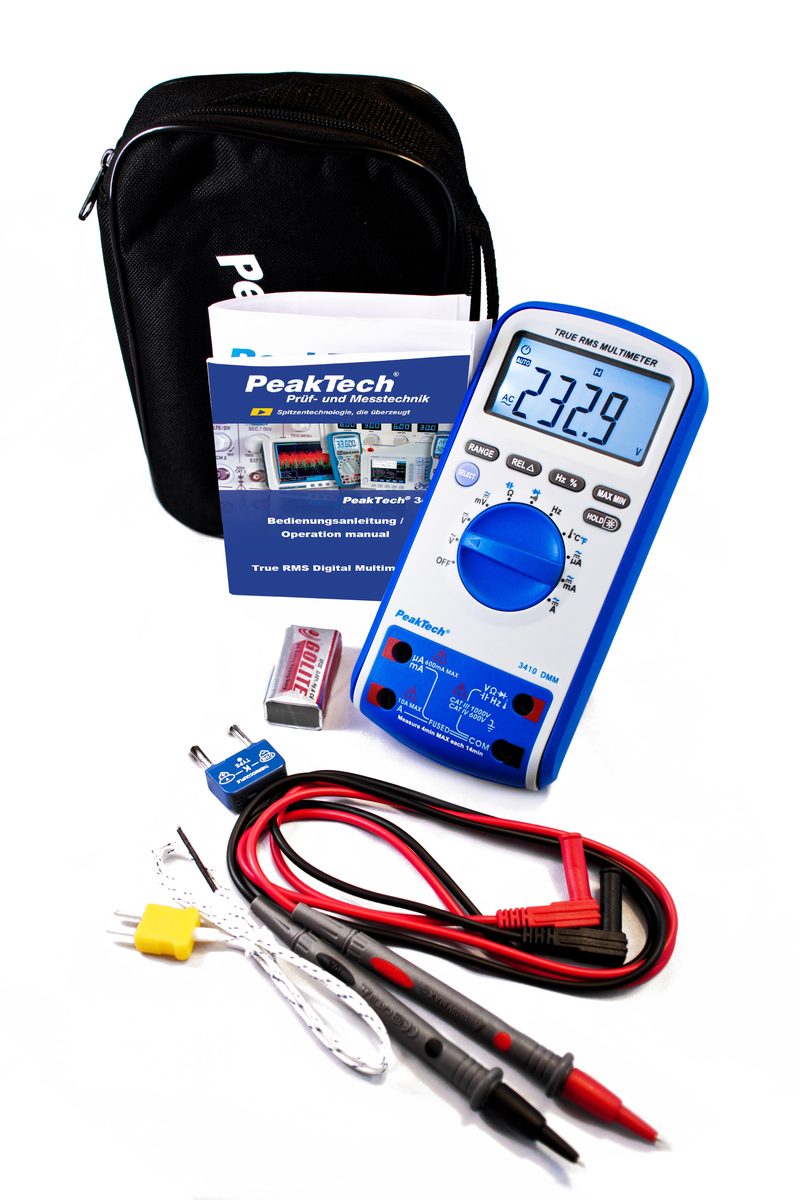 Digital multimeter, 6000 counts, True RMS, P 3410
