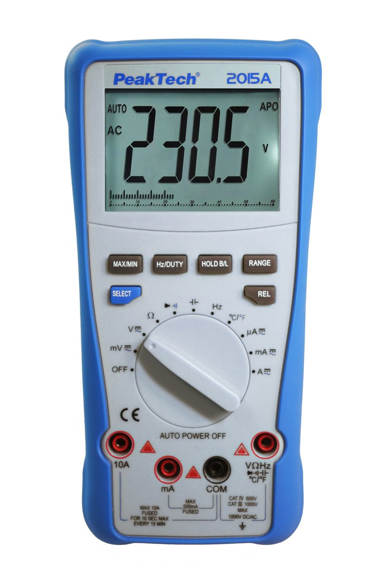True RMS digital multimeter, 1000 V, 4000 counts, P 2015 A