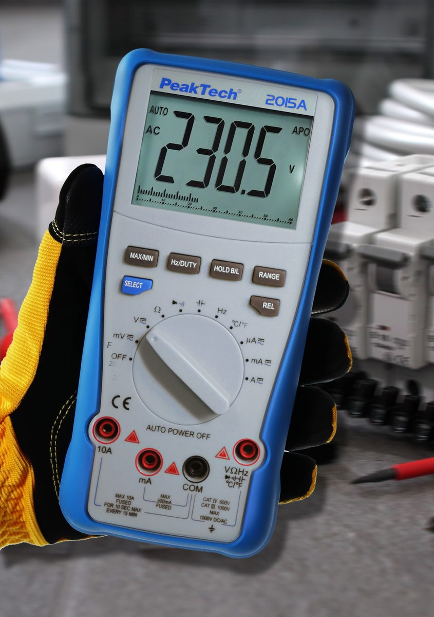 True RMS digital multimeter, 1000 V, 4000 counts, P 2015 A