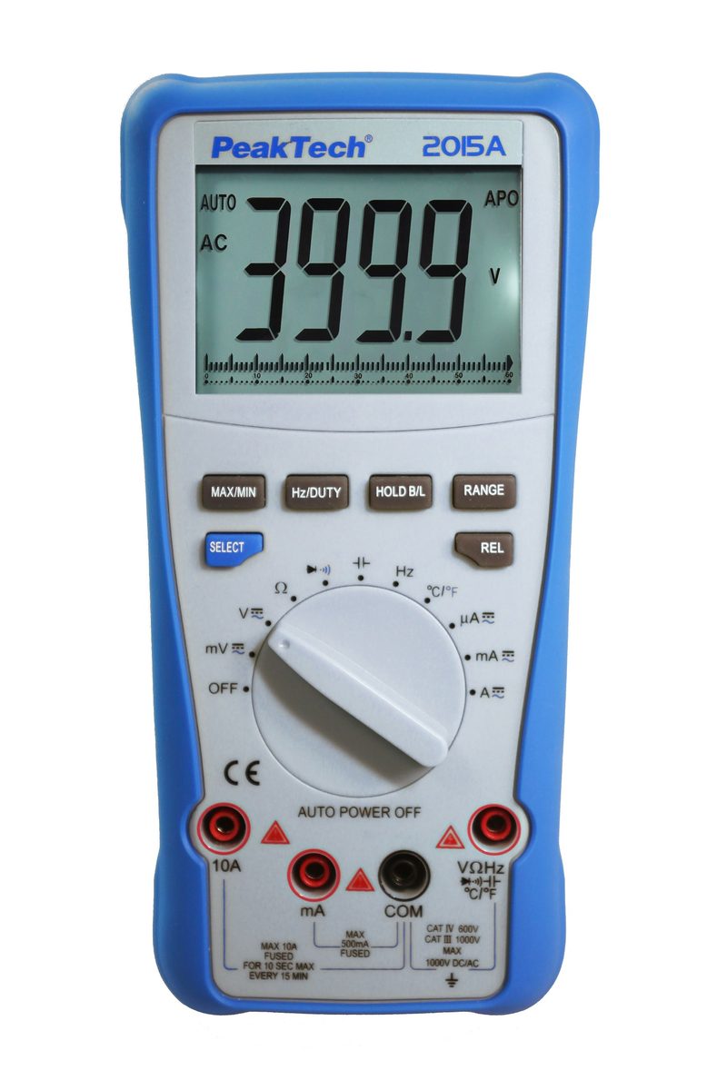 True RMS digital multimeter, 1000 V, 4000 counts, P 2015 A