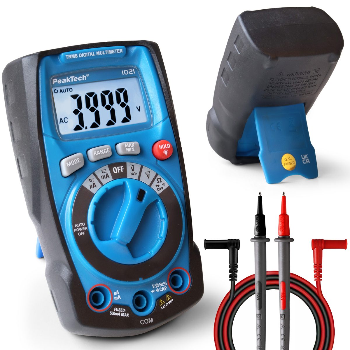 True RMS digital multimeter, 4000 counts, automatic range, P 1021
