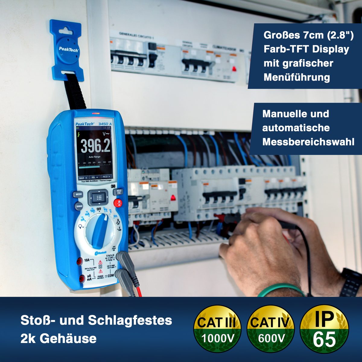 True RMS multimeter and thermal imaging camera, P 3450 A