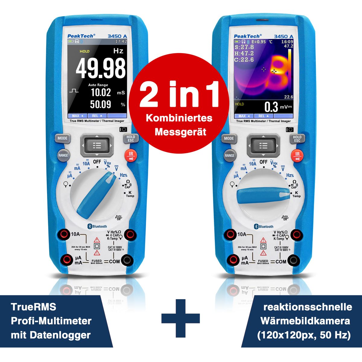 True RMS multimeter and thermal imaging camera, P 3450 A