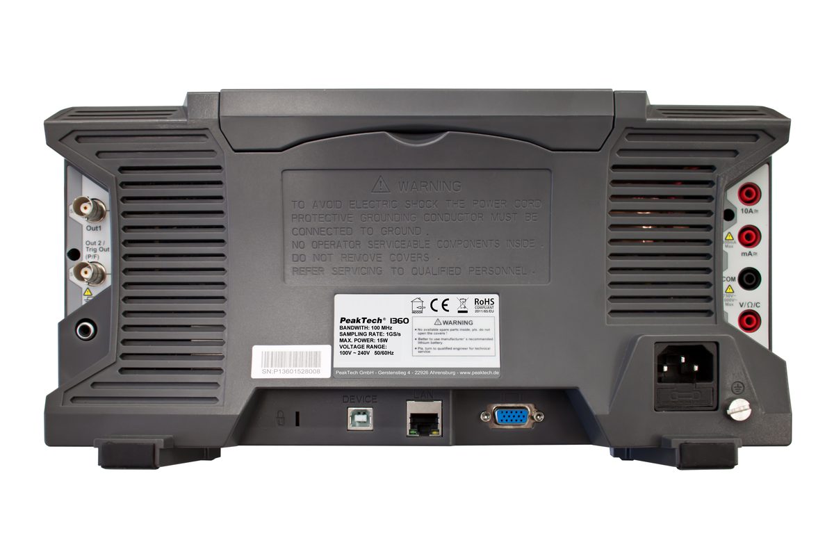 Touchscreen oscilloscope, 100 MHz, 2 channels, 1 GS/s, P 1360