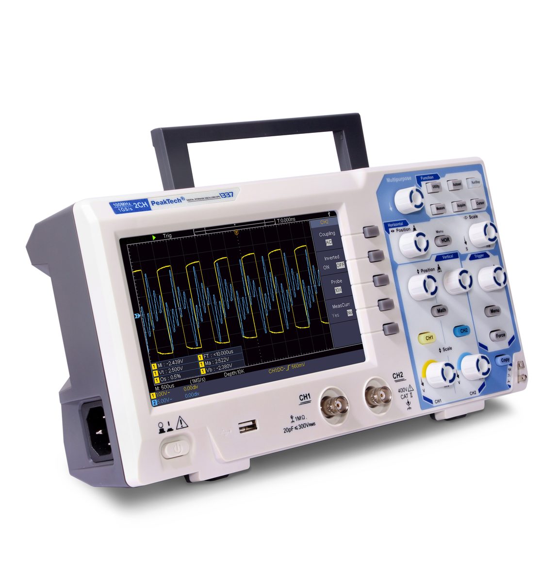 Digital storage oscilloscope, 100 MHz, 2 channels, 1 GS/s, P 1337